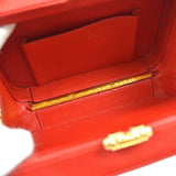 CHANEL 1996-1997 Diamond Box Vanity Shoulder Bag Red Lambskin