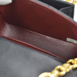 CHANEL 1994-1996 Round Flap Bag Mini Black Lambskin