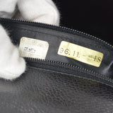 CHANEL 1996-1997 Flap Box Shoulder Bag Small Black Caviar
