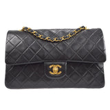 CHANEL 1996-1997 Classic Double Flap Medium Black Lambskin
