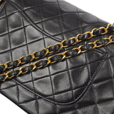 CHANEL 1996-1997 Classic Double Flap Medium Black Lambskin