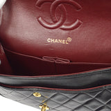 CHANEL 1996-1997 Classic Double Flap Medium Black Lambskin