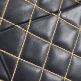 CHANEL 2001-2003 Wild Stitch Straight Flap Jumbo Black Calfskin