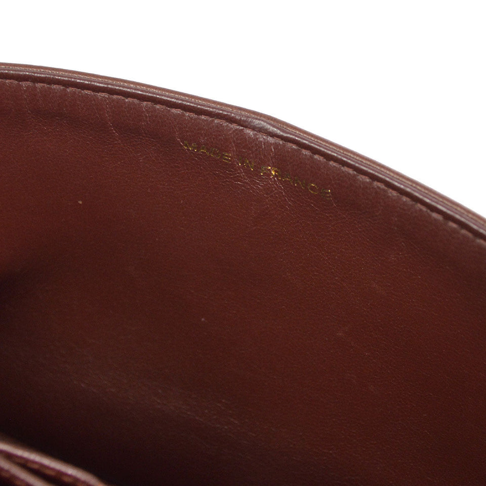 CHANEL 1996-1997 Classic Double Flap Small Brown Lambskin