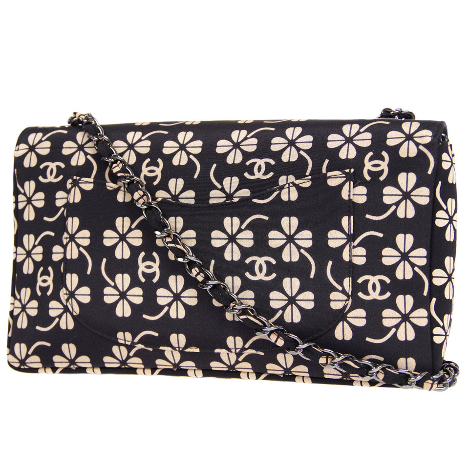 CHANEL 2000-2001 Clover Pattern Classic Single Flap Medium
