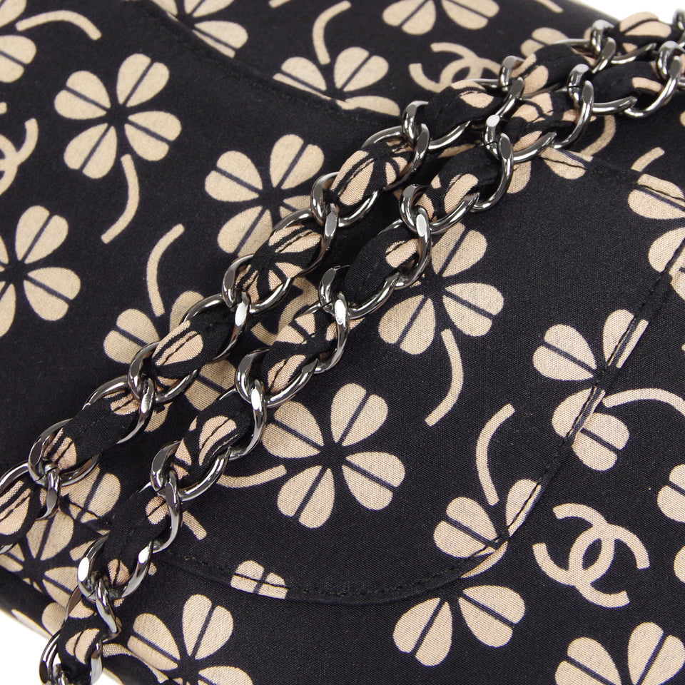 CHANEL 2000-2001 Clover Pattern Classic Single Flap Medium
