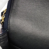 CHANEL 2001-2003 Icon Printed Classic Double Flap Medium Black