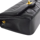 CHANEL 1989-1991 Border Flap Mini Black Lambskin