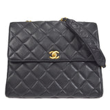 CHANEL Chain Shoulder Bag Black Caviar