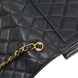 CHANEL Chain Shoulder Bag Black Caviar