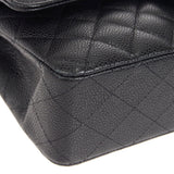 CHANEL 2005-2006 Classic Double Flap Medium SHW Black Caviar