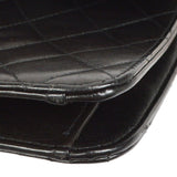 CHANEL 1997-1999 CC Pushlock Half Flap Medium Black Lambskin