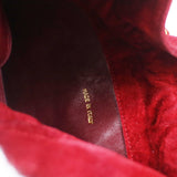 CHANEL 1986-1988 Bucket Bag Mini Red Suede