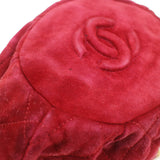 CHANEL 1986-1988 Bucket Bag Mini Red Suede