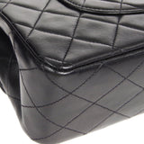 CHANEL 1994-1996 Classic Double Flap Medium Black Lambskin