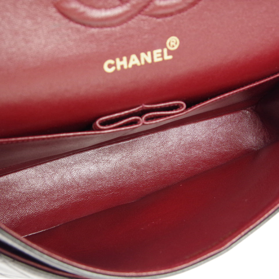 CHANEL 1994-1996 Classic Double Flap Medium Black Lambskin
