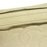 CHANEL 1994-1996 Triple CC Camera Bag Small Ivory Caviar