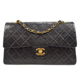 CHANEL 1991-1994 Classic Double Flap Medium Black Lambskin