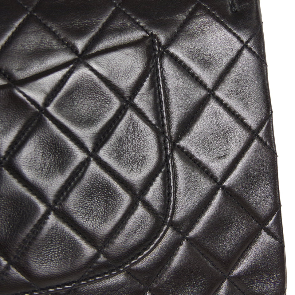 CHANEL 1991-1994 Classic Double Flap Medium Black Lambskin