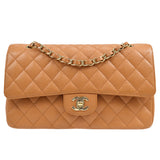 CHANEL 2005-2006 Classic Flap Medium Brown Caviar