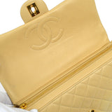 CHANEL * 1994-1996 Classic Flap Backpack Beige Lambskin