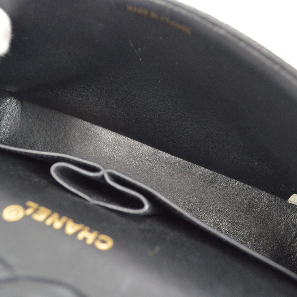 CHANEL * 1994-1996 Classic Double Flap Medium Black Velvet