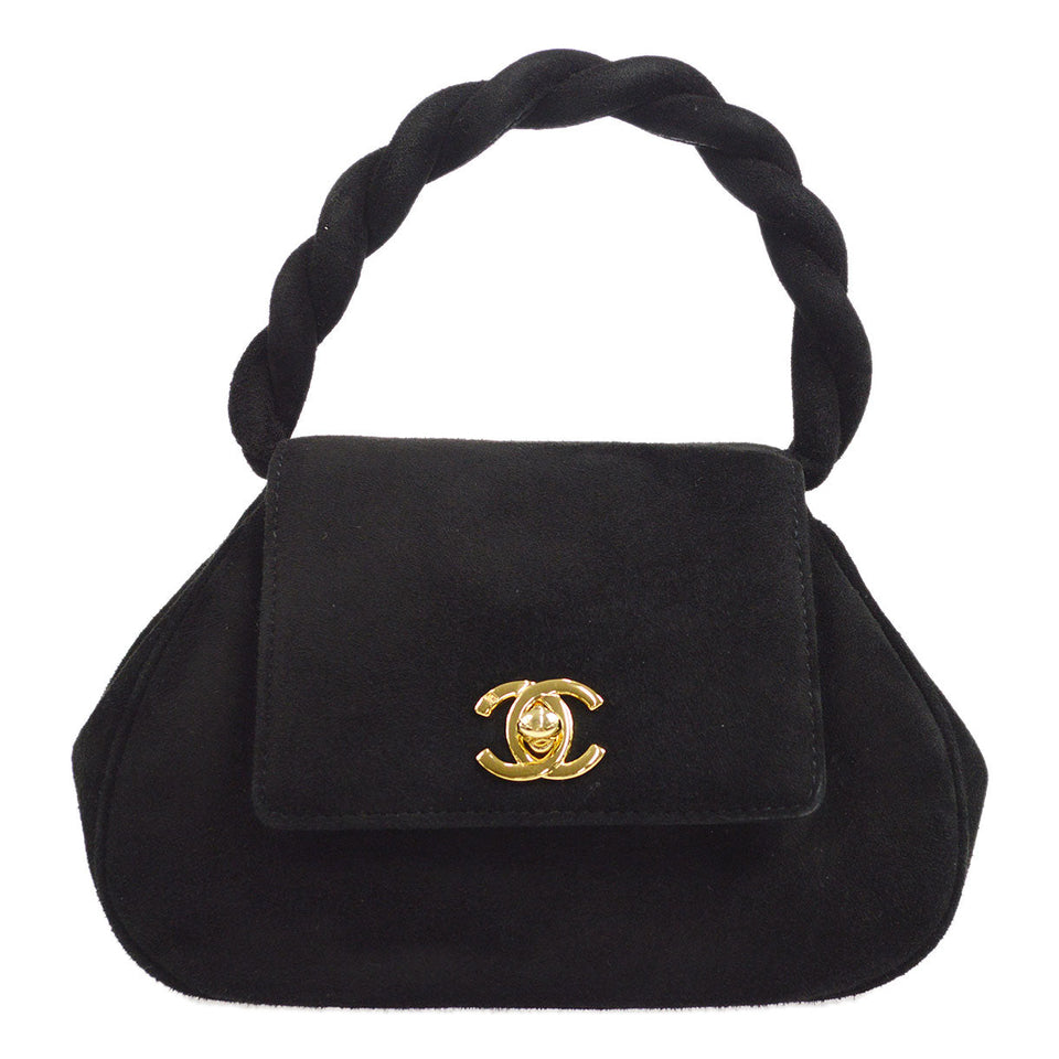 CHANEL * 1996-1997 Handbag Black Suede