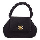 CHANEL * 1996-1997 Handbag Black Suede