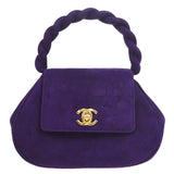 CHANEL * 1996-1997 Handbag Purple Suede