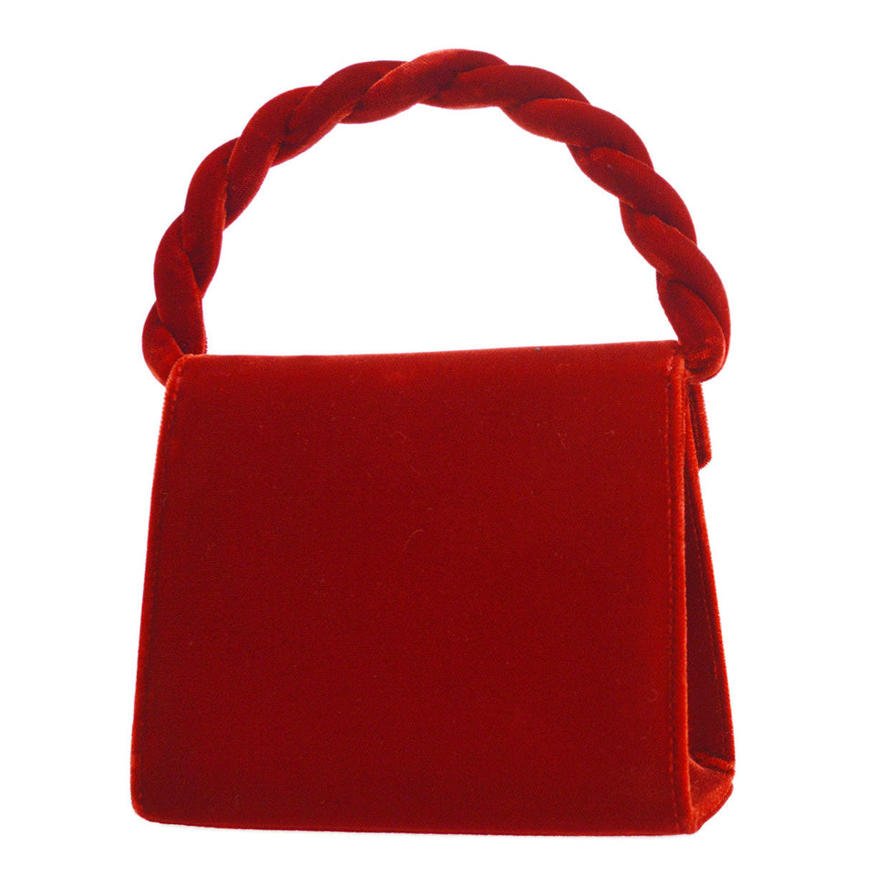 CHANEL * 1996-1997 Handbag Red Velvet 57060 – Reeby Bags CHANEL * 1996-1997 Handbag Red Velvet 57060 – Reeby Bags