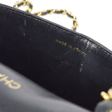 CHANEL * 1986-1988 Classic Square Flap Mini 17 Black Lizard