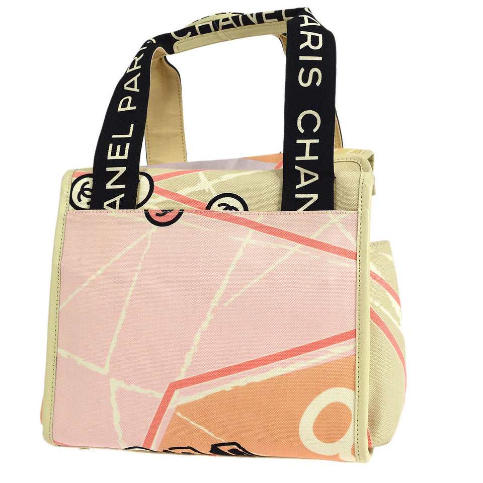 CHANEL 2005-2006 Paris Map Printed Handbag Medium