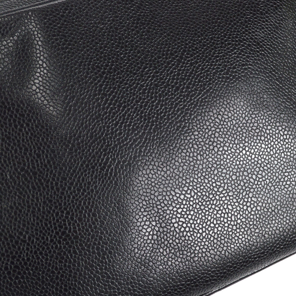 CHANEL 1994-1996 Triple CC Camera Bag Small Black Caviar