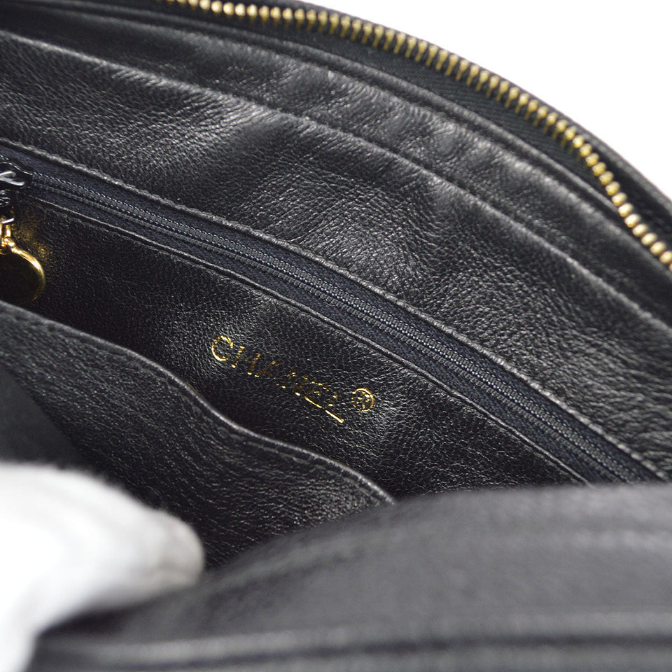 CHANEL 1994-1996 Triple CC Camera Bag Small Black Caviar