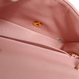 CHANEL * 1996-1997 Border Flap Handbag Mini Pink Lambskin