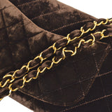 CHANEL * 1994-1996 Classic Double Flap Small Brown Velvet