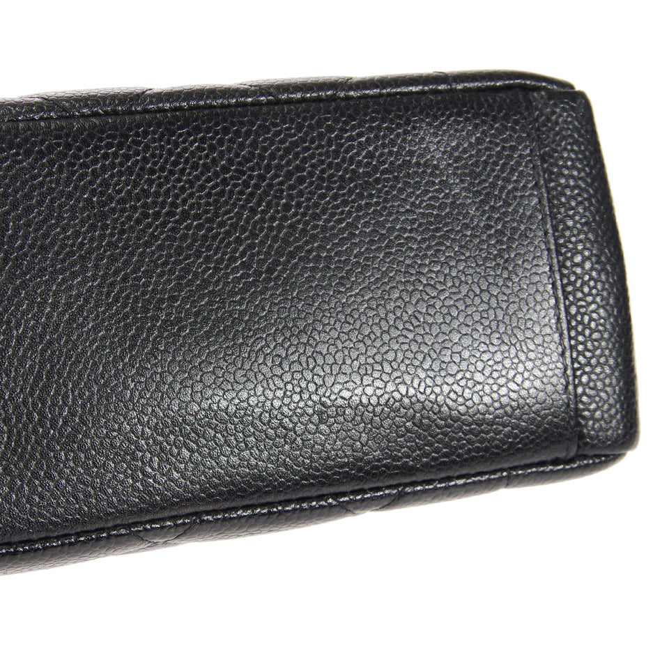 CHANEL 1997-1999 Tall Diana Flap Medium Black Caviar