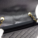 CHANEL 1997-1999 Tall Diana Flap Medium Black Caviar
