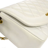 CHANEL 1994-1996 Diana Flap Medium White Lambskin