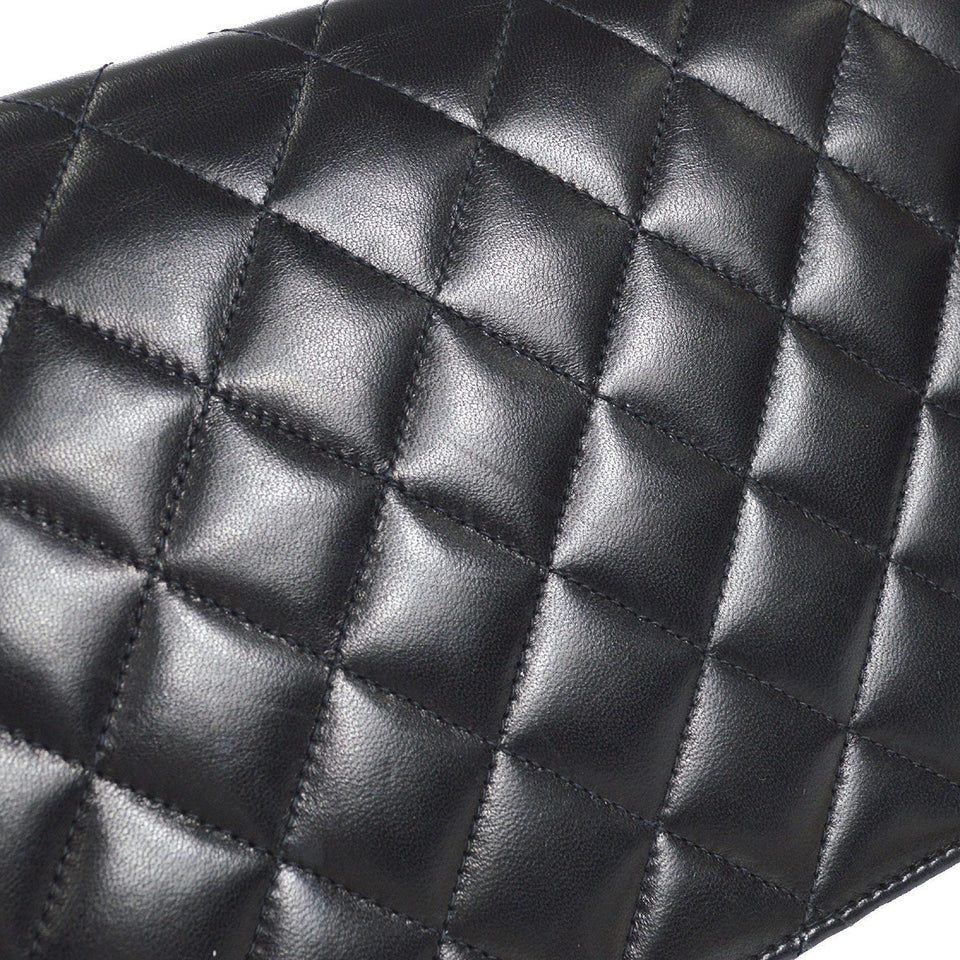 CHANEL 2005-2006 CC Turnlock Full Flap Small Black Lambskin