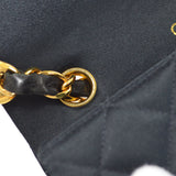 CHANEL 1994-1996 Circled CC Flap Mini Black Satin