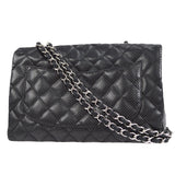 CHANEL 2006-2008 Perforated Classic Flap Jumbo Black