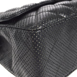 CHANEL 2006-2008 Perforated Classic Flap Jumbo Black