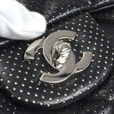 CHANEL 2006-2008 Perforated Classic Flap Jumbo Black