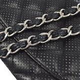 CHANEL 2006-2008 Perforated Classic Flap Jumbo Black