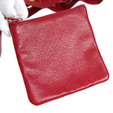 CHANEL 1991-1994 Drawstring Bag Red Lambskin