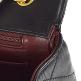 CHANEL 1994-1996 Border Flap Medium Black Lambskin