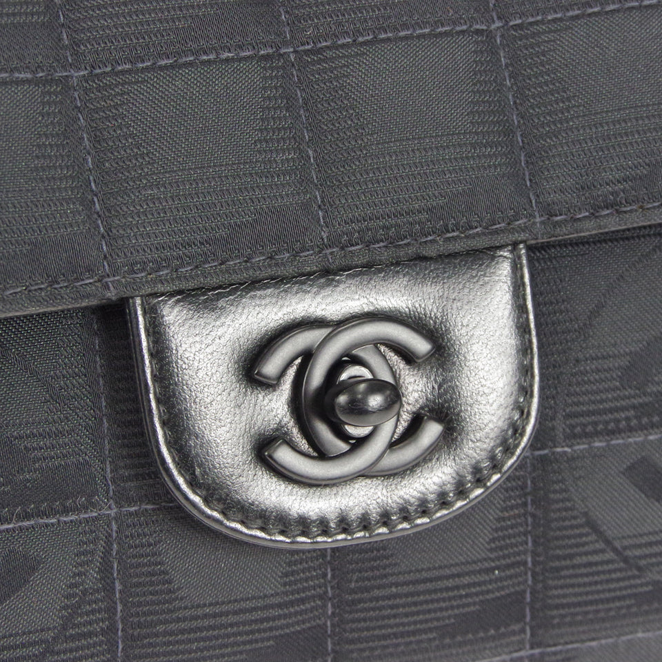 CHANEL 2000-2001 New Travel Line East West Black Jacquard