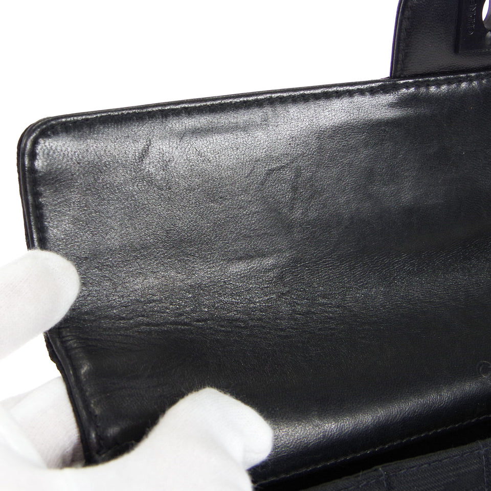 CHANEL 2000-2001 New Travel Line East West Black Jacquard