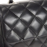 CHANEL 2006-2008 East West SHW Black Lambskin